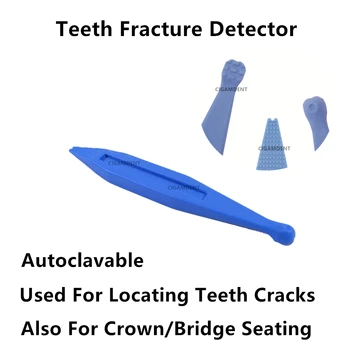 10Pcs dentálnych Nástrojov Krakovaný Zuby Explorer Sonda Zub Dutín Locator Zlomenina Detektor Koruny Most Miestna Modrá