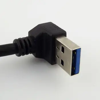 10pcs USB 3.0 AŽ 90° Uhle Zadajte Male Micro Ľavej Šikmého B Samec Dátový Kábel Adaptéra