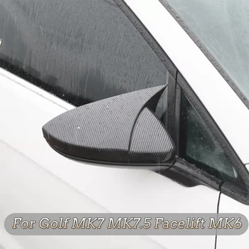 2 ks Bočné Spätné Zrkadlo Pokrytie Čiapky Pre VW Golf MK6 MK7 7.5 GLAXAY R GTD Base 2009-2020 Zrkadlo Nástroje Prípade Lesklý Čierny Tuning