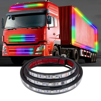 24v LED Light Truck Vonkajšie Svetlo Dekoračné Osvetlenie pre Van Auto Beží Flexibilné Dynamické Farebné Atmosféru Truck Okolia Lampa