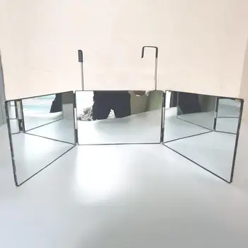 360-stupeň 1 ks 3-Way Mirror Pozorovací Uhol Cvičí Skladacia Cestovná make-up Zrkadlá Styling DIY Účes Nástroje