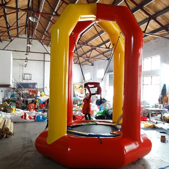 3mx4m PVC trampolína, skákací domu s bezpečným pás pre deti a dospelých