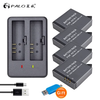 4x AZ16-1 Xiao Yi 2 4K Yi Lite Batérie batéria+ LCD USB Duálna Nabíjačka pre XiaoYi 2 4K Xiao Yi II akcia fotoaparát, Príslušenstvo
