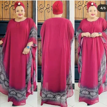 Africké Šaty Pre Ženy Dubaj Luxusné Šifón Moslimských Módne Šaty Kaftane Marocký Svadobné Party Župan Voľné Veľké Boubou Tureckých
