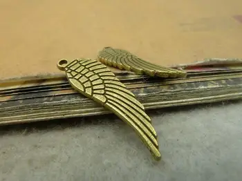 Antické bronzové Malé krídla 9 30 mm c5074 diy príslušenstvo