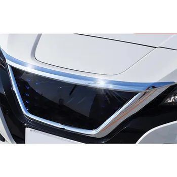 Auto Kryt Nárazníka Motora, ABS Chrome Výbava Prednej Mriežke Gril Rám Mriežky Okraji 1pcs Pre Nissan Leaf 2017 2018 2019 2020