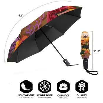 Automatický Dáždnik Octopus tri-fold dáždnik ženy muži dážď dáždnik