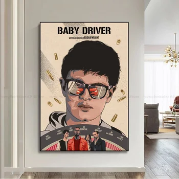 Baby Driver Retro Kraft Papier Plagát Na Stenu Umenie Retro Plagáty Pre Domáce Plagáty Samolepky Na Stenu