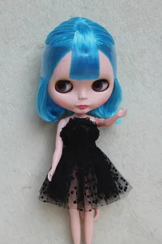 Blygirl Jazero modré krátke vlasy 7. výročie štýl Blyth bábika nahé bábika riadnym orgán 7 spoje pre ich vlastné zmeniť make-up