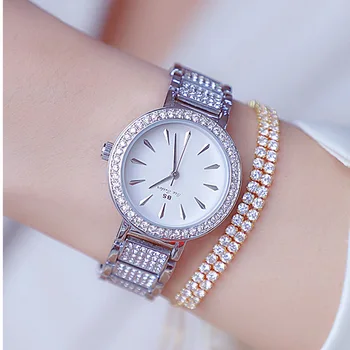 BS Nové Úplné Diamond dámske Hodinky Crystal Dámske Náramok Náramkové Hodinky Hodiny relojes Quartz dámske hodinky pre women153035