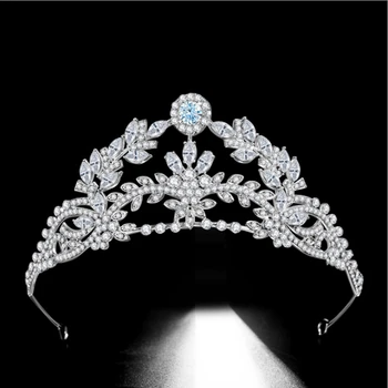 GS11617 Európskych a amerických zirkón svadobné headpiece zliatiny crystal princess svadobné koruny tiara drahokamu svadobné hairpiece