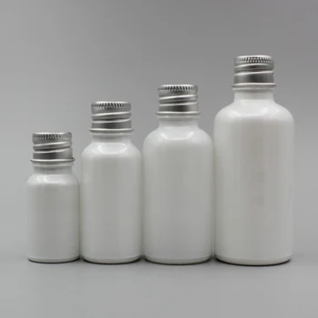 Jedinečné Balenie Kozmetiky s Rôznymi Skrutkovací uzáver,30ml Prázdne Pearl White Sklenené Fľaše