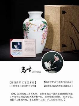 Keramická Váza Kvet Usporiadanie Ručne Maľované Čínskych Domácností Obývacia Izba Dekorácie Starožitné Polica Porcelánové Ozdoby Remeslá