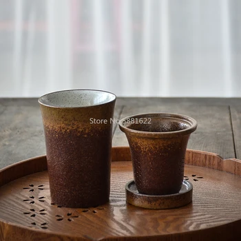 Keramické čajové hrnčeky s filtrami čínsky šálku kávy šálku čaju drinkware 240ml