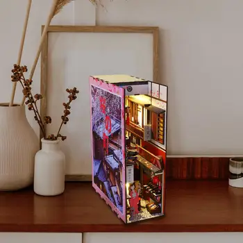 Kreatívne Drevený domček pre bábiky DIY s LED Svetlom a Nábytku, 3D Budovy Puzzle Narodeninám
