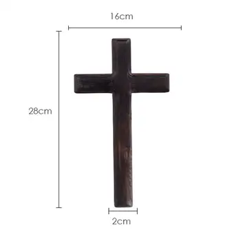 Kríža Kostol Dodávky Dekor Ozdoby Prívesok, Ručne vyrábané Modernej Katolíckej Dreva Stene Visí Ježiš Kristus na Koľaji Domov Meditácia