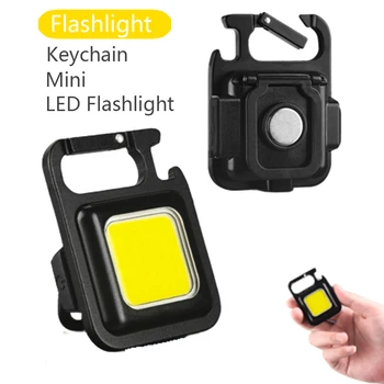 Mini LED Keychain Svetlo Mutifuction Prenosné USB Nabíjateľné Vrecku Pracovné Svetlo s Vývrtka Outdoor Camping Rybolov, Horolezectvo