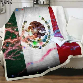NKNK Brank Eagle Deka Lightning prehoz cez posteľ Posteľ Pre Mexiko Tenká Prikrývka Galaxy Prikrývky Na Postele Sherpa plyšové Zviera Premium