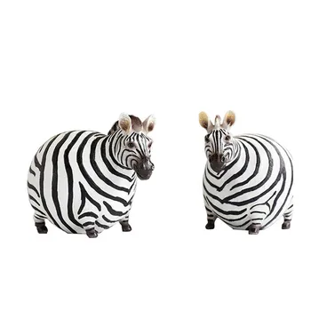 Nordic iny pár zebra sôch zvierat ozdoby živice remesiel tvorivé domáce dekorácie obývacia izba figúrky miestnosti dekorácie