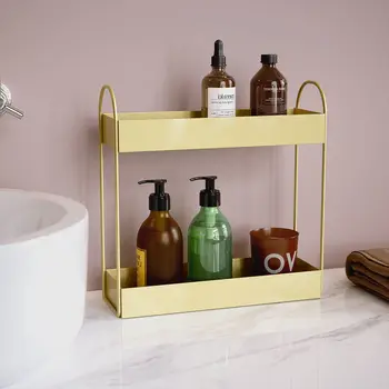 Nordic wc, kúpeľňa stôl špirála kozmetika umývanie umývanie tváre stola polica úložný stojan box bytový nábytok skrinka na odkladanie vecí