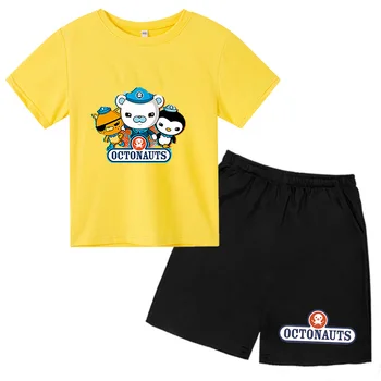 Octonauts T-shirt Oblečenie pre teenagerov, Oblek pre chlapca, Športové Anime T-shirt 2022 nové letné Oblečenie sady dievčatá od 14 rokov