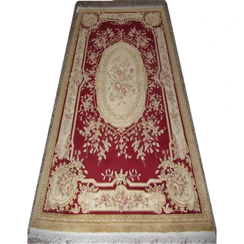 Orientálny koberec kvetinový koberec Vintage Vyrobené francúzsky savonery Hmade Domáce Dekorácie x izba, obývacia izba koberec