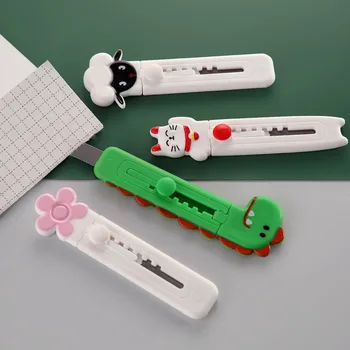 Roztomilý Utility Nôž Mini Kreslených Mačka Kvety Box Otvárač DIY Papier Fréza Ručné Nástroje kórejský kancelárske potreby Kancelárske Školské potreby
