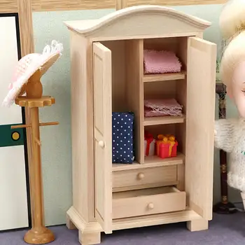 Simulácia Domček Pre Bábiky Šatník Doll House Obývacia Izba Nábytok Deti Predstierajú, Že Hračka, Spálne, 2 Dvere, Skriňa, Dekor Scenérie Dodávky