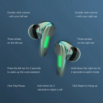 TWS Bezdrôtové Bluetooth Slúchadlá Hd Stereo In-Ear Bluetooth 5.2 Automatické Zníženie Hluku Vstavané Binaural Mikrofón, Slúchadlá