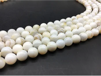 Veľkoobchod Prírodné Perly Kameň Pruhy Čínsky Shell Perly Pre Šperky, Takže DIY Náramok, Náhrdelník 4 5 6 7 8 mm Strand Korálkové