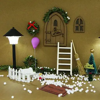 Vianočné Rozprávky Dvere Tooth Fairy Dvere Auta 18Pcs domček pre bábiky Miniatúrne Dvere Miniatúrne Dekorácie Scény Príslušenstvo S Stoličky