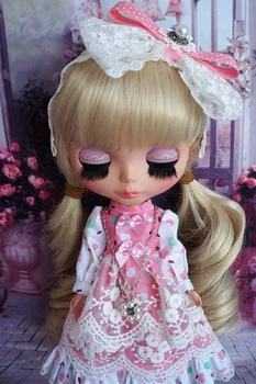 [wamami] 1pc 92# Ručné Lolita Ružové Srdce Šaty Pre Pullip Bábika