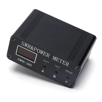 1.8 MHz-50MHz SWR Merač krátkych vlnách FM, AM CW, SSB 0,5 W-120W SWR Krátkovlnné Power Meter Hliníkovej Zliatiny Typu C Nabíjanie pomocou Indikátora
