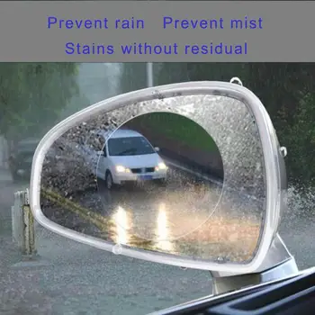 1 Pár Oválne Auto Spätné Zrkadlo Vodotesný, Anti Fog Rainproof Povlak PET 2x Obrazovke Film
