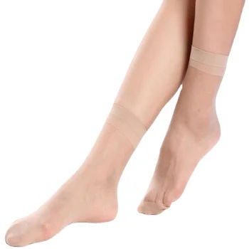 10 Pár Letných Hodváb Transparentné Sklo Ponožky Nastaviť Ženy v Pohode Farbou Ultra-tenké Priedušná Dizajnér Ponožky Sexy Skin Čierne Ponožky