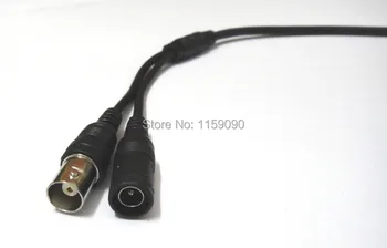 10 X Black Power Video Kábel BNC a DC Konektor pre CCTV Kamery PCB Dosky