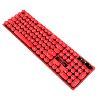 104-Key RGB LED Podsvietený Punk Kľúče Metropolitan Fangyuan V8 Retro Gaming Keyboard