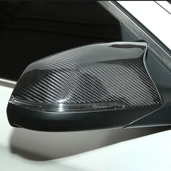 2 ks Real Uhlíkových Vlákien Pre BMW 5 Series F10-2016 Auto Rearivew Zrkadlo Pokrytie Spp Výbava Náhradné Príslušenstvo