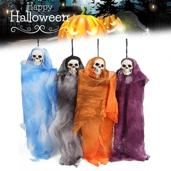 2020 Halloween Visí Ghost Strašidelné Lebky Prívesok Bábiky Hrozivo Visí Výzdoba pre Haunted House, Bar, Záhrada Domov