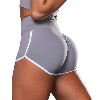 2020 Nové Letné Priedušná Dámy Plus Veľkosť Sexy Farbou Vysoký Pás Športové Beží Tesný Hip Šortky