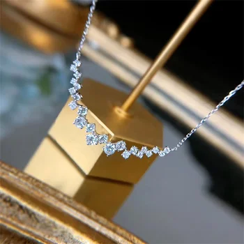 2021 Módne Temperament Šperky Set-Diamond Očarujúce Diamantový Náhrdelník Geometrické Prívesok Svadobné Clavicle Reťazca Náhrdelník Jewerly