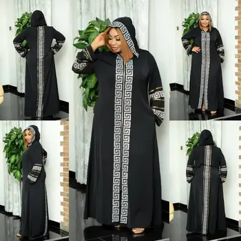 2022 Afriky Mama Šaty Lslamic Štýl Diamanty Pás Šatku Módne Kvality Moslimských Žien Oblečenie