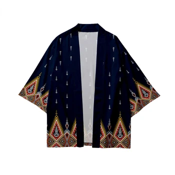 2022 Japonský Cardigan Tradičné Oblečenie Nadrozmerné Módy Tlače Voľné Tričko Ženy Muži Harajuku Kimono, Blúzky, Pláž Yukata