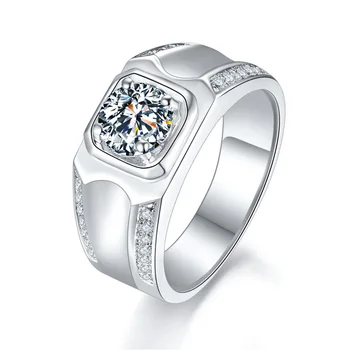 2022 najnovšie mužov krúžok Európske a Americké obchodné diamantový prsteň simulácia diamantový prsteň nastaviteľná veľkosť