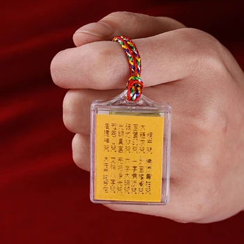 20pcs/veľa Budhizmus Akryl Amulet Náhrdelník Shurangama Mantra Talizman Šťastie, Bohatstvo Náhrdelník Šperky Shurangama Náboženské Šperky