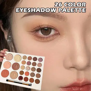 26 Farby Eyeshadow Palety Pearly Matný Zemi Farba Trvalé Dlho Oko Prenosné Paletu Zvýrazniť make-up Eyeshadow Tieň Bl A9L7