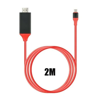 2M 1080P USB 3.1 Typu C Na kompatibilný s HDMI Adaptér Typ C Kábel pre MacBook pre Samsung Galaxy S9/S8 pre HUAWEI P20 Pro/Pro P30