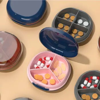 3/4 Mriežky Pill je Okno Prenosné Medicíny Prípadoch Plastového Materiálu Pilulku Úložný Box Cestovné Organizátor Dávkovač Kontajner
