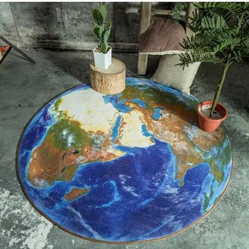 3D Mesiac na Zemi Kolo Životného prostredia Koberec Pre Obývacej Izby, Spálne, študovňa Farba Non-slip Mat Yoga Mat