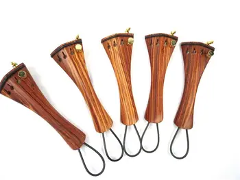 5 ks Husle časť, rosewood husle tailpieces 4/4,s finetures,chvost čriev